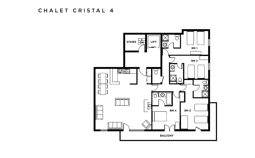 Chalet Cristal 4 Val d’Isere Floor Plan 1